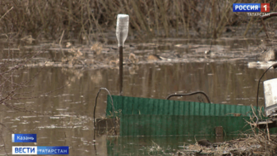 Жительница Казани каждый день откачивает воду из своего огорода из-за паводка
