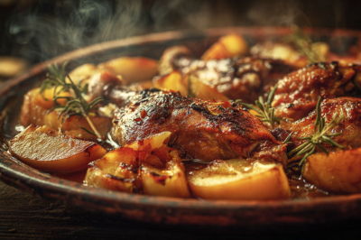 Кролик с яблоками &mdash; самый сочный рецепт для тонкой талии!