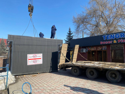 13 незаконных киосков демонтировано в Медеуском районе Алматы