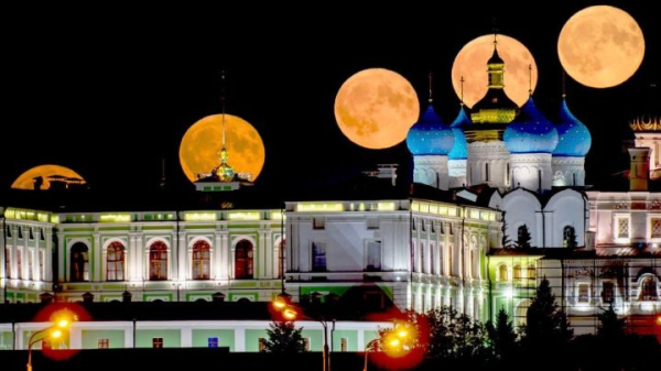 Минувшей ночью жители Татарстана наблюдали &laquo;розовую Луну&raquo;