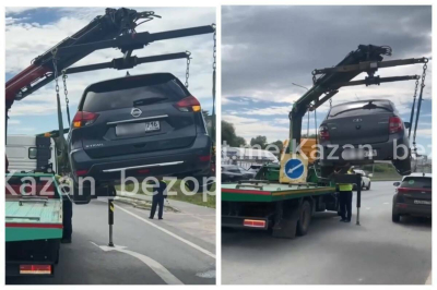 Nissan и &laquo;Ладу&raquo; должников по штрафам забрали на штрафстоянку в Казани
