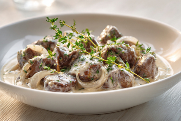 Нежные куриные сердечки в сливках &mdash; рецепт для особого случая