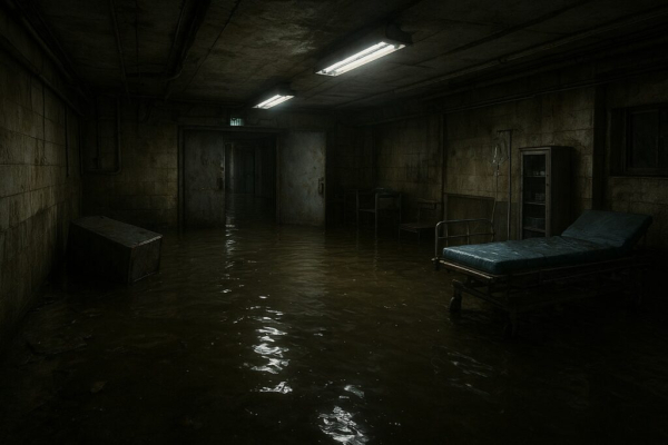 Дома и больницу затопило в Петропавловске после сильного дождя