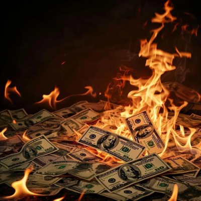 Подростки ради забавы сожгли 5 тысяч долларов