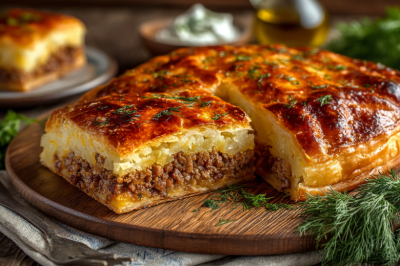 Смешиваю майонез с мукой, и тесто готово &mdash; всего 2 ингредиента: сытный мясной пирог из пачки фарша