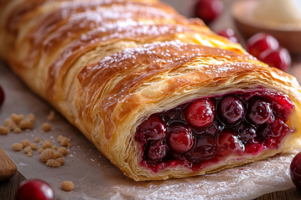 Штрудель с вишней &mdash; австрийская классика за полчаса по быстрому рецепту