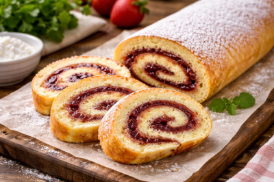 Беру варенье и 3 яйца &mdash; быстрый рулет к чаю: самый простой и вкусный десерт из одного коржа