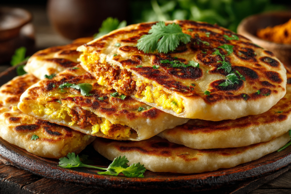 Парата с яичной начинкой &mdash; завтрак родом из Индии: семья умоляет приготовить, и я не могу отказать